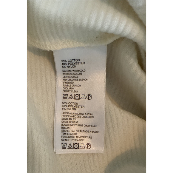 Tommy Bahama Women’s Knit Ottoman Full Zip-Up Jacket Small Cream Gold Accent - Picture 8 of 9